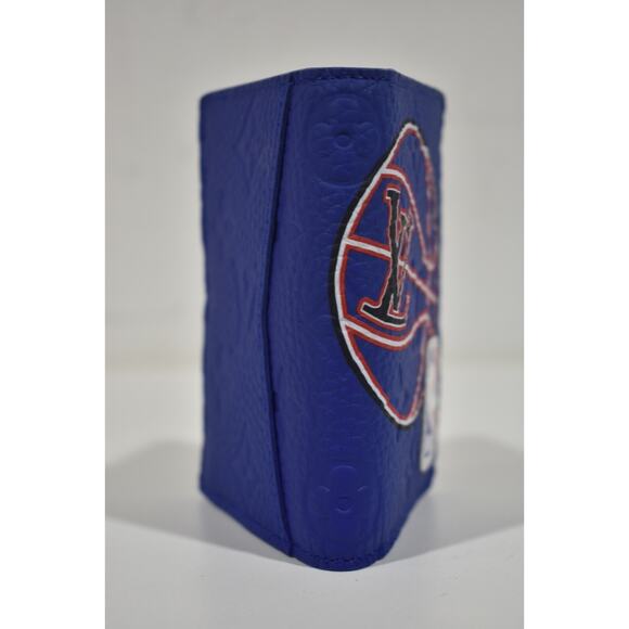 Louis Vuitton NBA Blue Taurillon Leather Monogram Logo Pocket Organizer Wallet - Picture 4 of 9